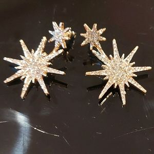 2 in 1 Star CZ Earrings